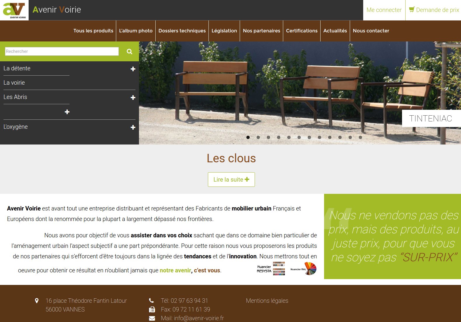 Un catalogue en ligne alimenté par la gestion commerciale